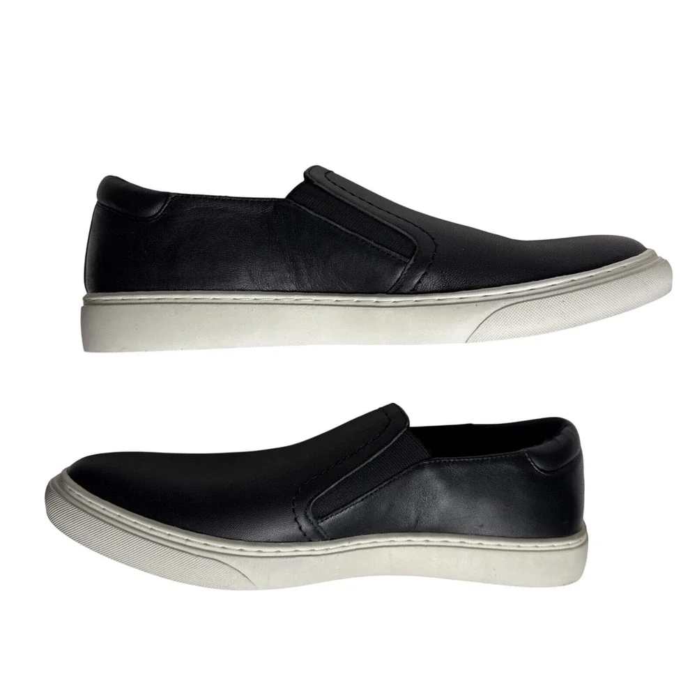 Kenneth Cole Leather Slip-on Sneakers Shoes Black White Sole Size 10 Women's - Picture 6 of 10